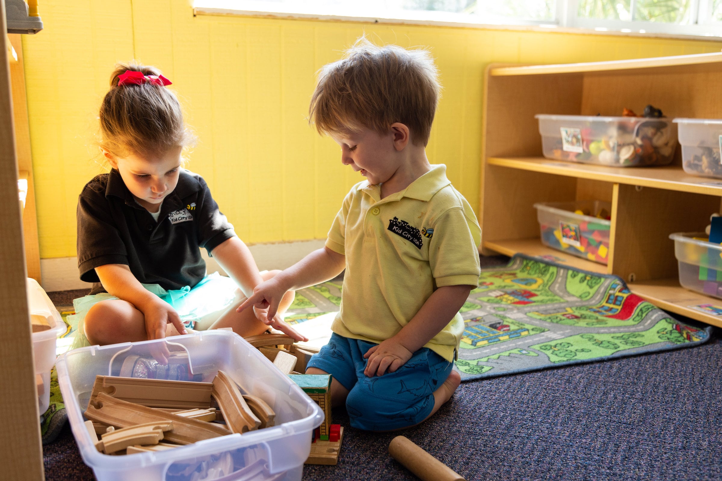 kindergarten class playing